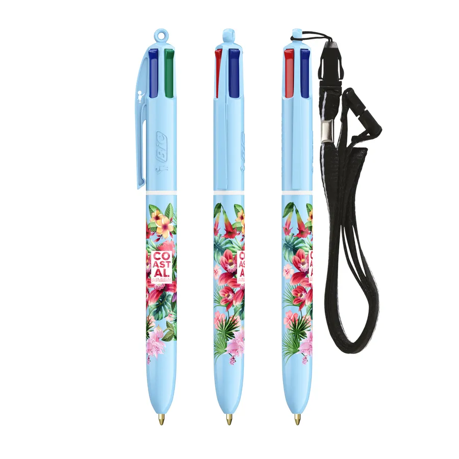 BIC® 4 Colours® Pastel + kaulanauha