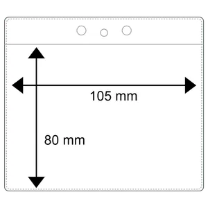 Muovitasku, vaakamalli, PP-muovi, 105 x 80 mm