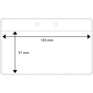 Muovitasku, vaakamalli, PP-muovi, 103 x 51 mm
