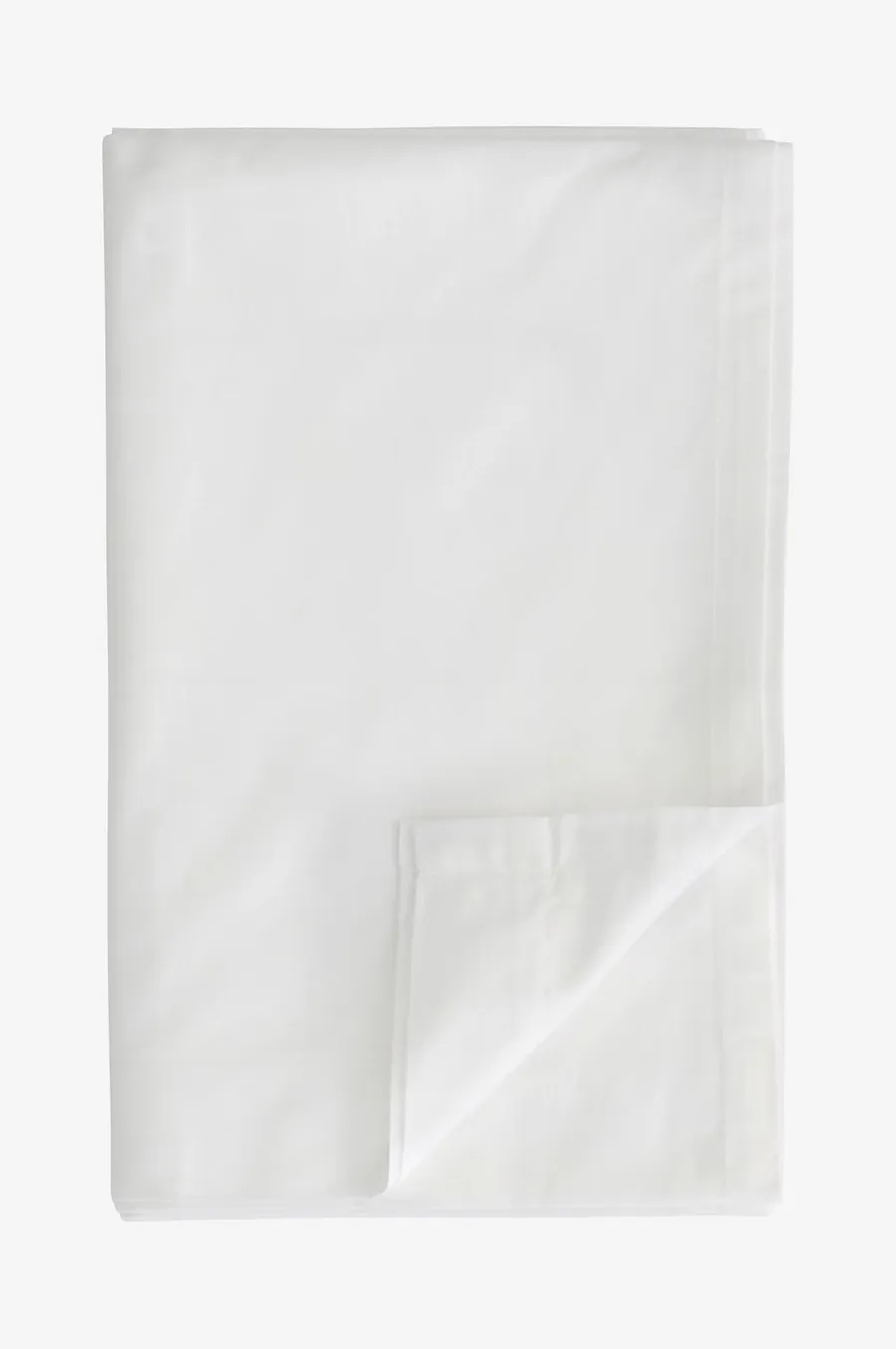 Valkoinen taiteltu Percale aluslakana, Kosta Linnewäfveri.