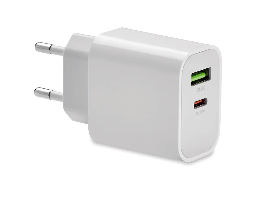 PORT, USB-laturi EU-pistokeella