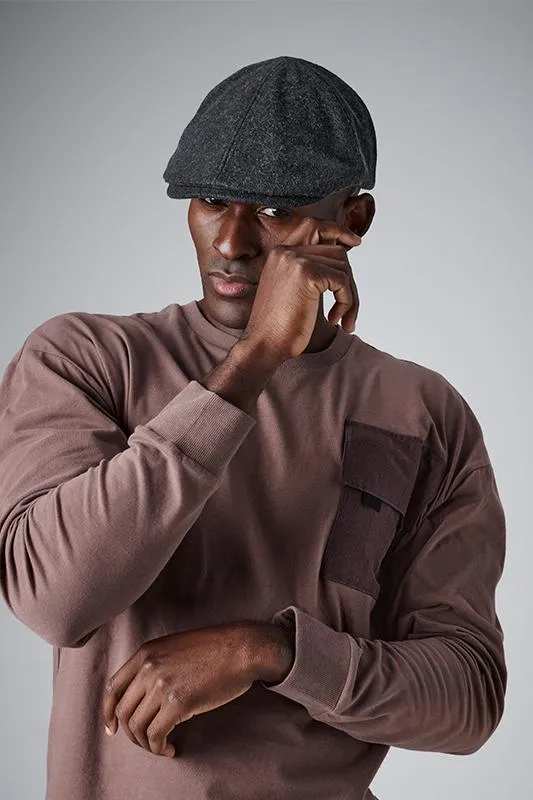 Melton wool flat cap