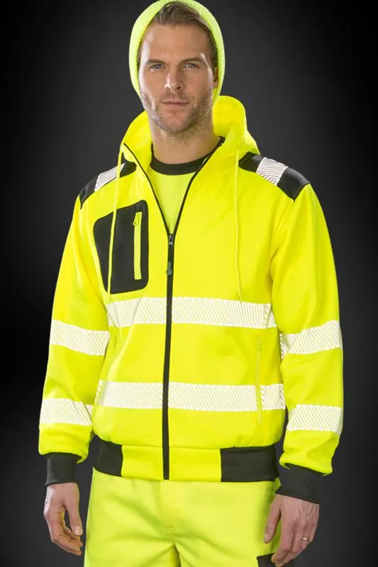 Recycled robust safety zip hoodie