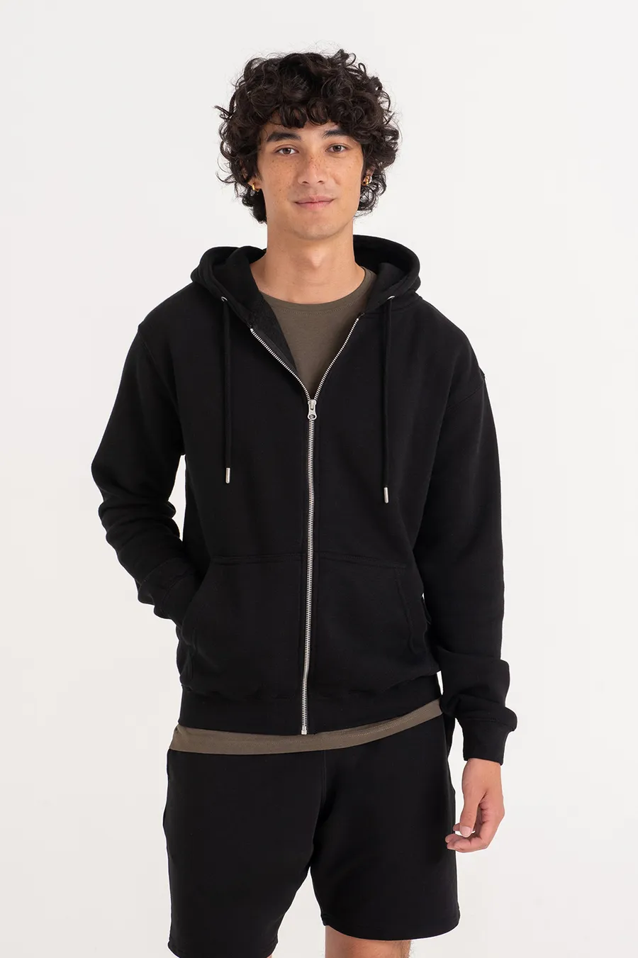 Organic zip-up hoodie