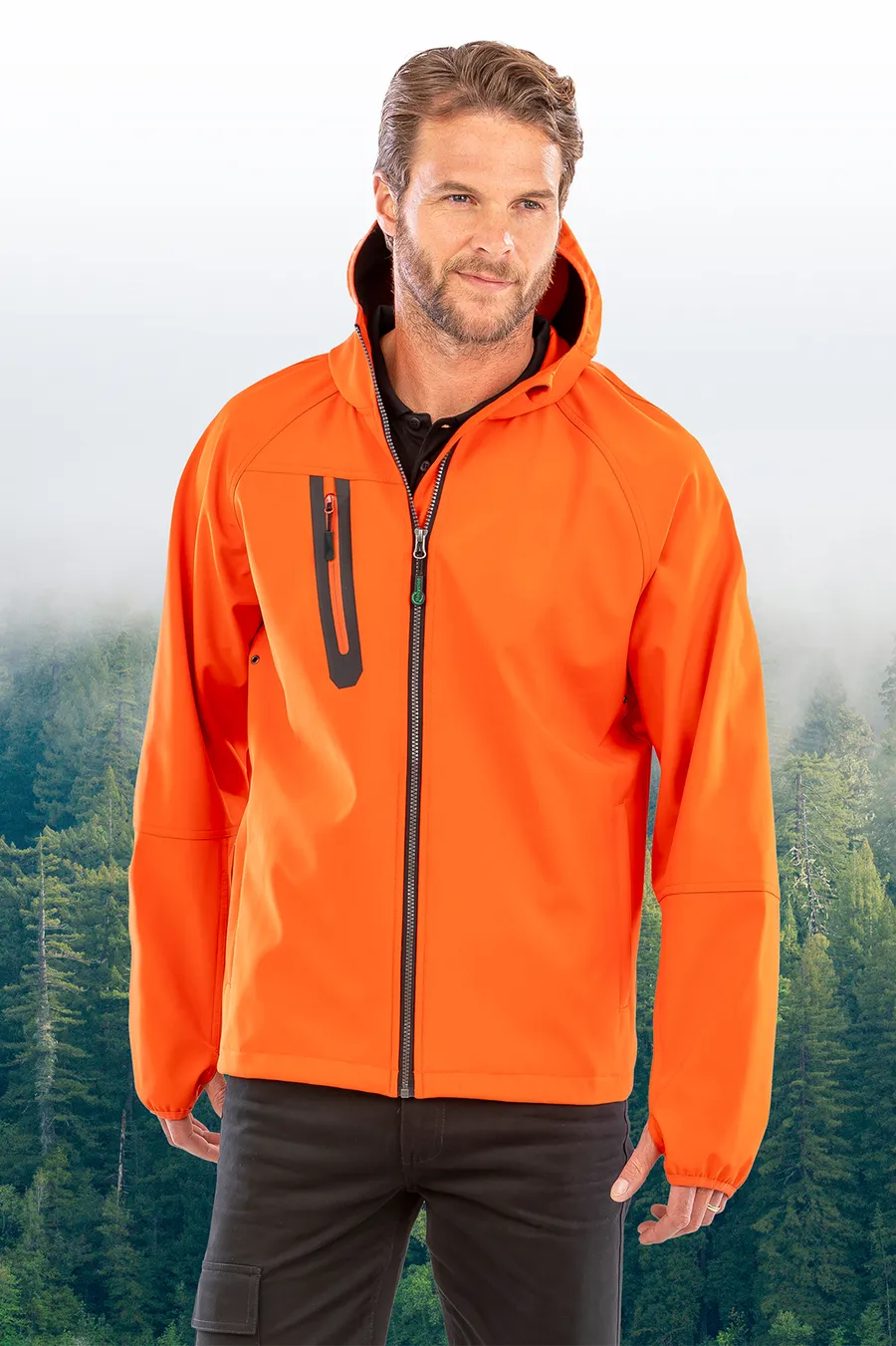 Recycled 3-layer printable softshell jacket
