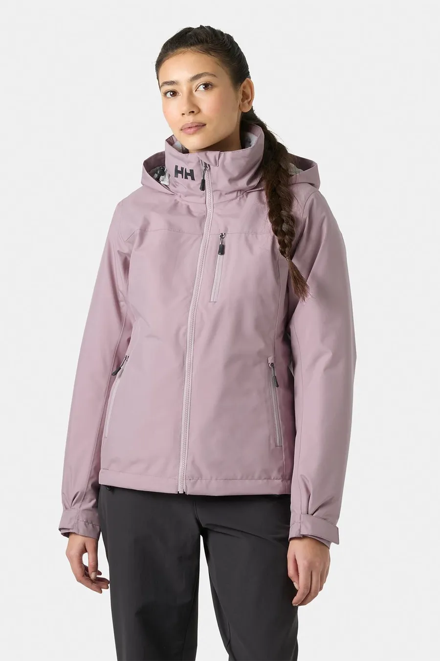 Women's crew hooded pile jacket