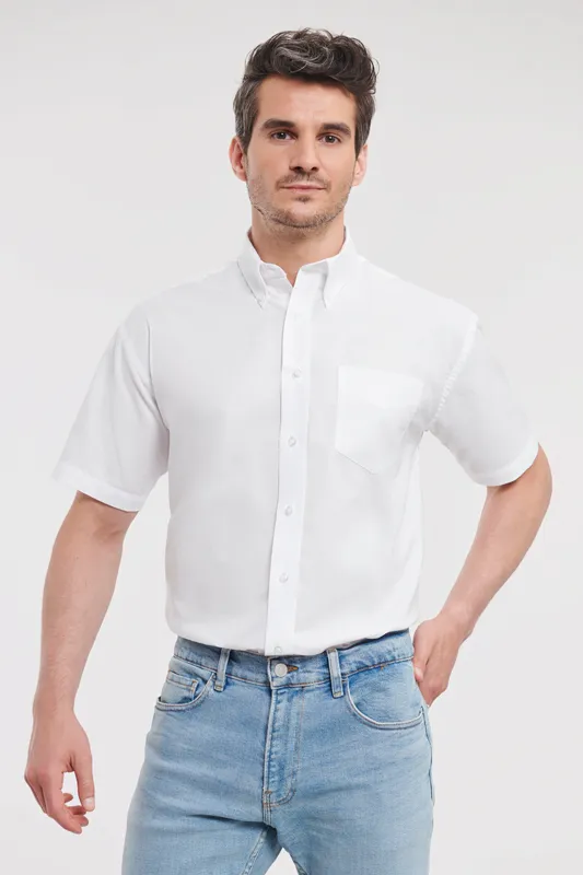 Short-sleeved Oxford shirt
