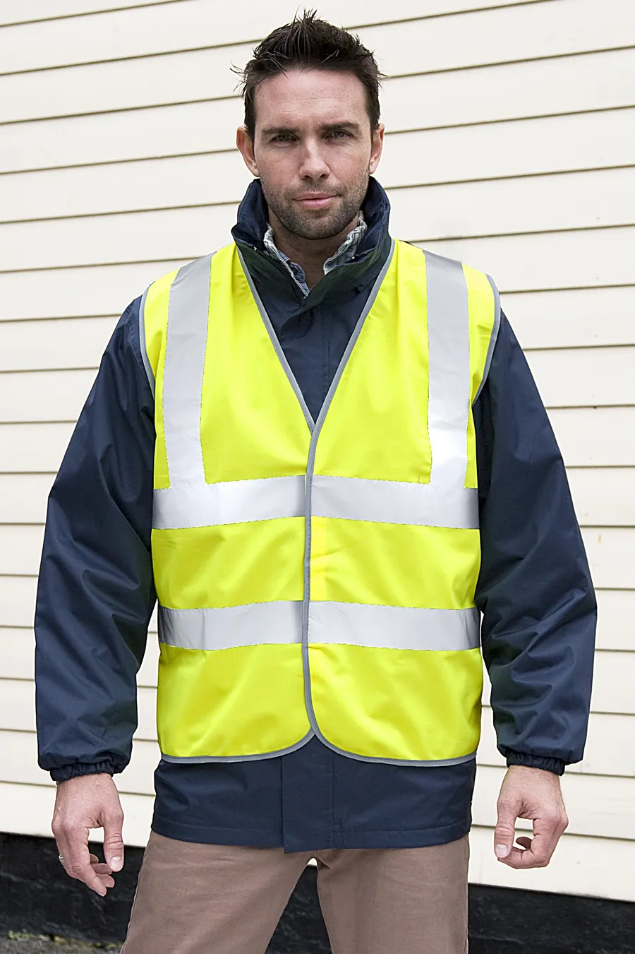 Core high-visibility vest for motorcyclists