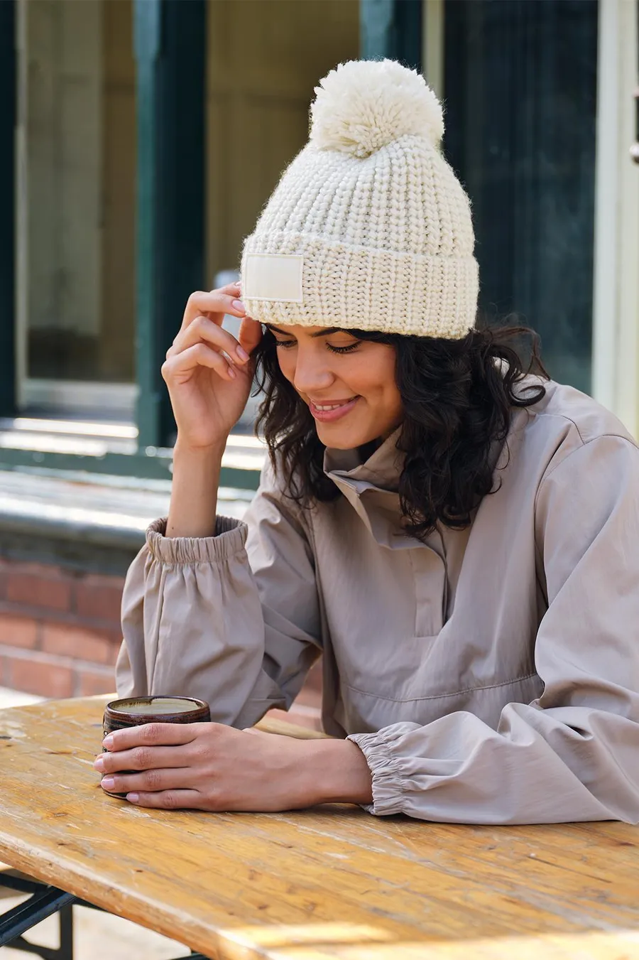 Toasty patch beanie