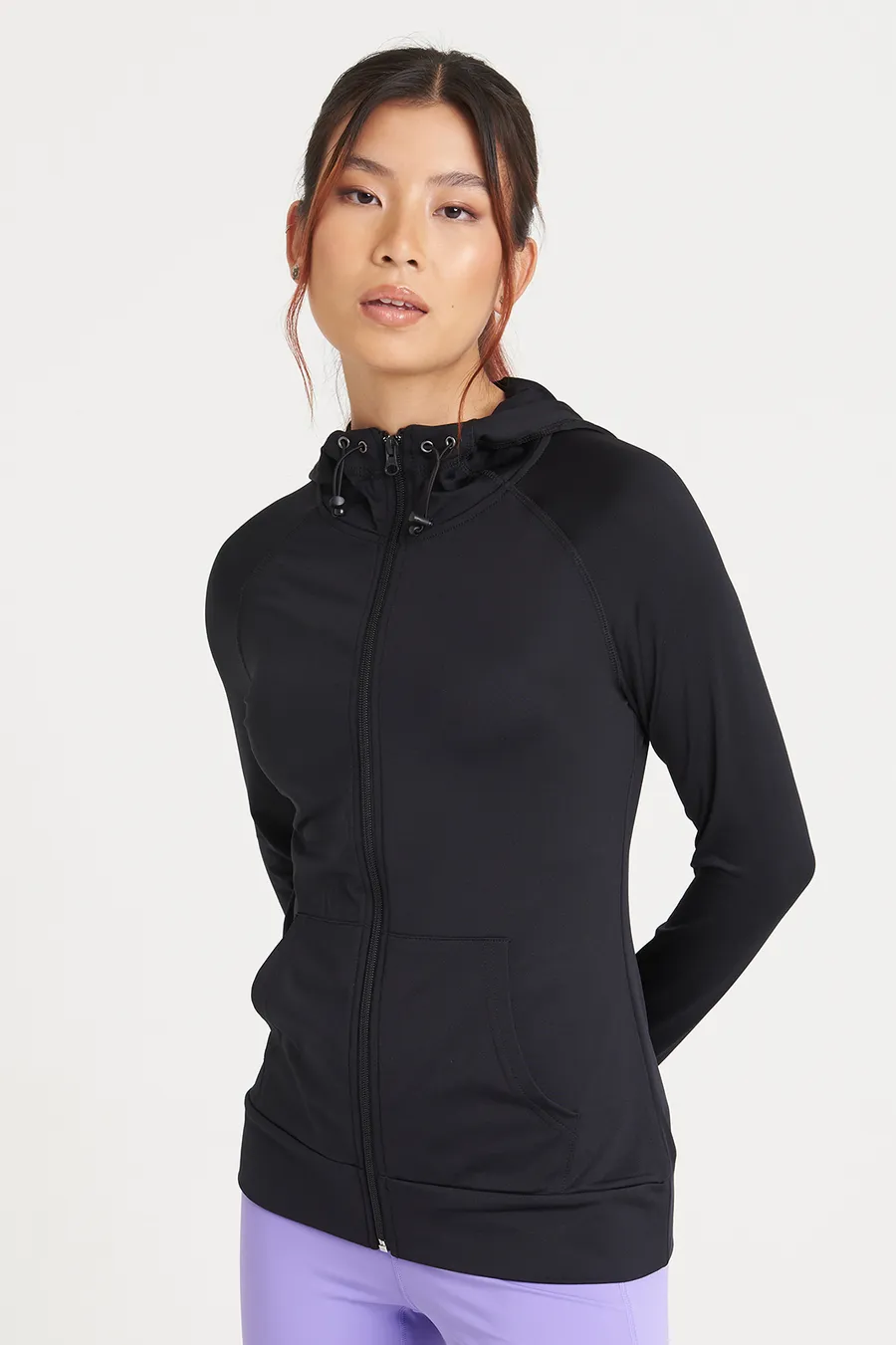 Women's cool contrast zip hoodie