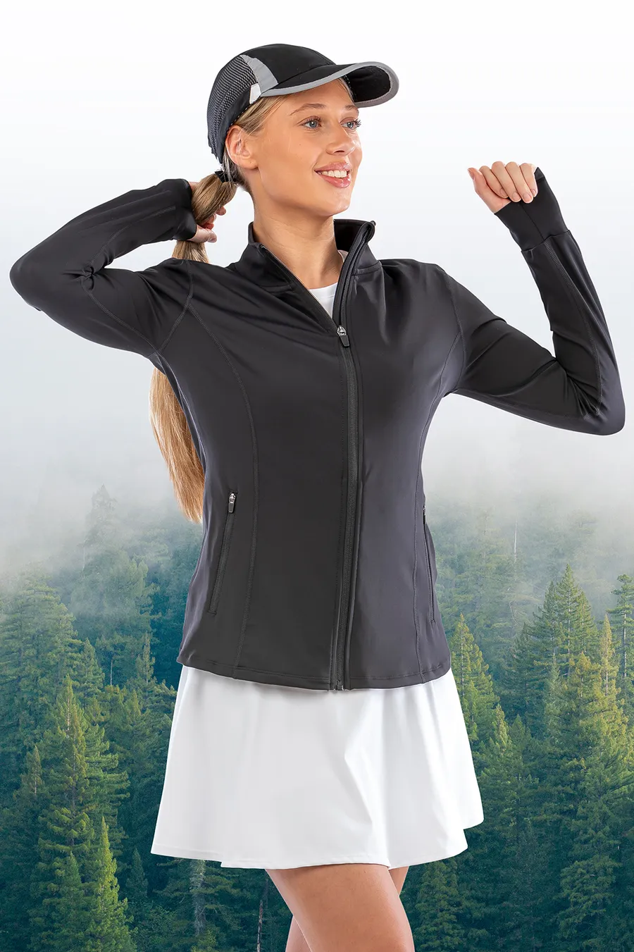 Women's recycled fitness jacket