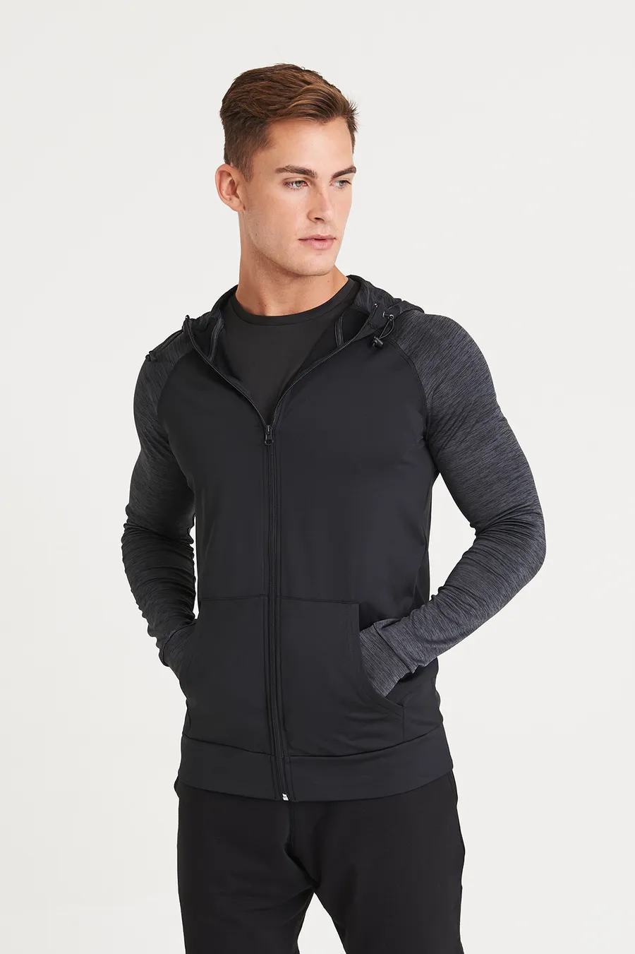 Cool Contrast zip-up hoodie