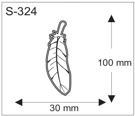 Sulan muotoinen pehmoheijastin, mitat 30 x 100 mm.