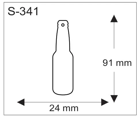 Pullon muotoinen pehmoheijastin, mitat 24 x 91 mm.