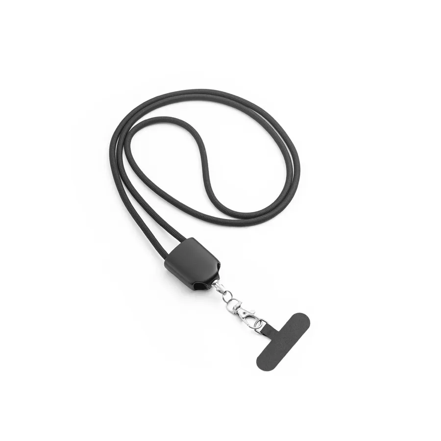 ZEWAIL. Kaulanauha, johon kuuluu älypuhelinteline, USB-C-kaapeli ja erilaisia sovittimia kierrätetystä ABS-muovista ja kierrätetystä TPE-muovista