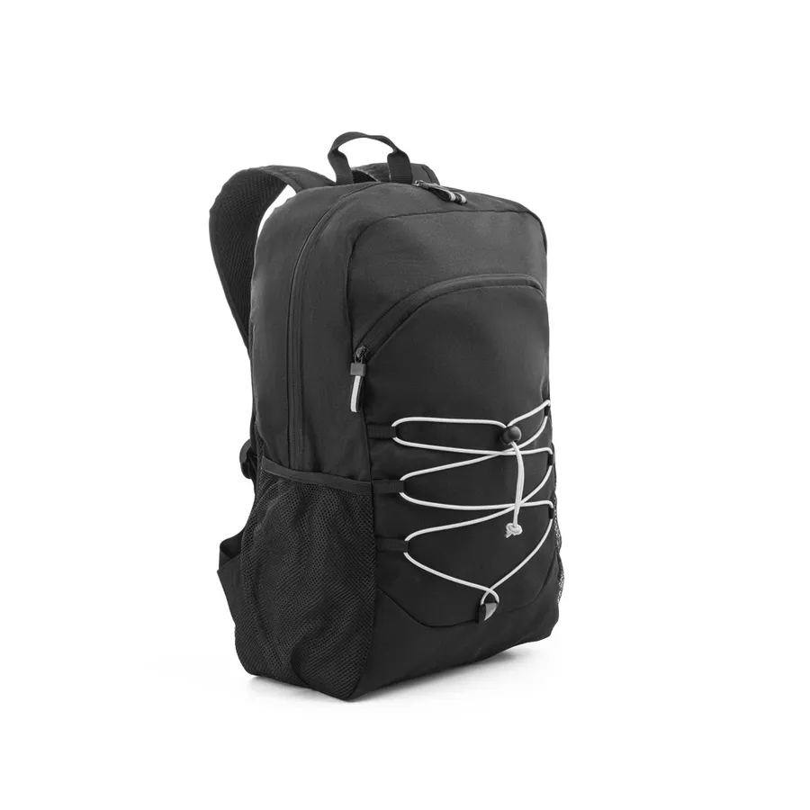 DELFOS BACKPACK. 300D kierrätetystä polyesteristä ja 600D kierrätetystä polyesteristä valmistettu läppärireppu heijastavilla elementeillä