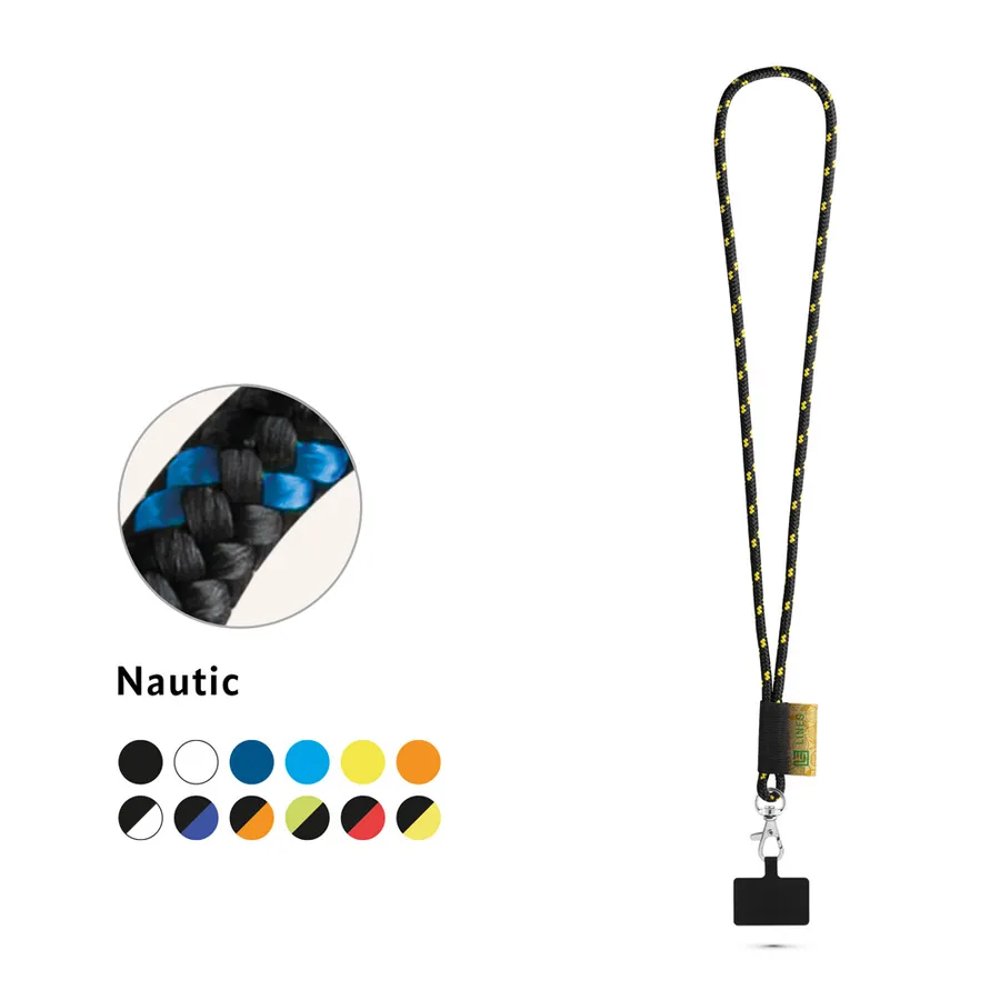 STAFFORD. NAUTIC-narusarja, pitkä (Ø 7 mm), jossa 9 mm:n sulkurengas ja kännykkäpidike