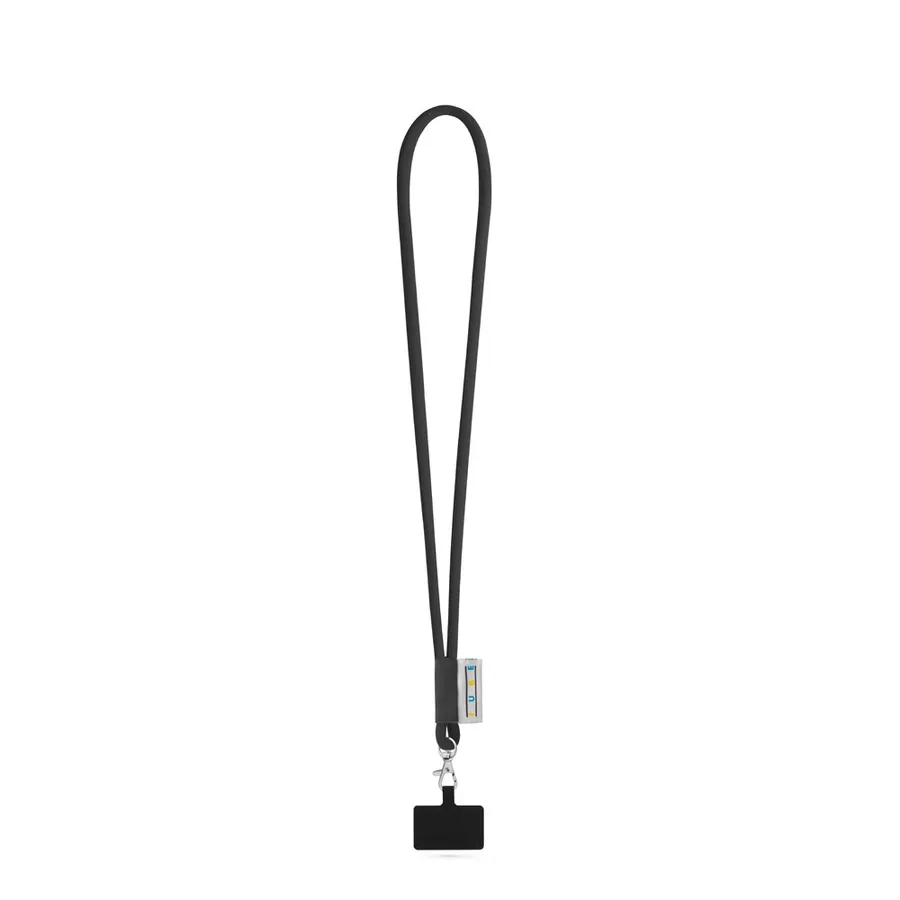 GOSPORT. SET Lanyard TUBE Long (Ø 7 mm) 9 mm:n sulkurenkaalla ja kännykkäpidikkeellä