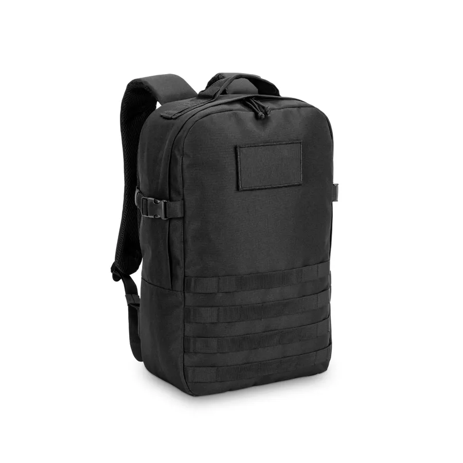 EDINBURGH BPACK. 17,3" armeijatyylinen reppu 600D:stä, tiheästä kierrätetystä polyesteristä ja vuori 210D kierrätetystä polyesteristä