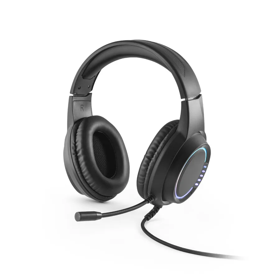 Thorne Headset RGB. ABS-pelikuulokkeet johdolla, mikrofonilla ja RGB LED -valoilla