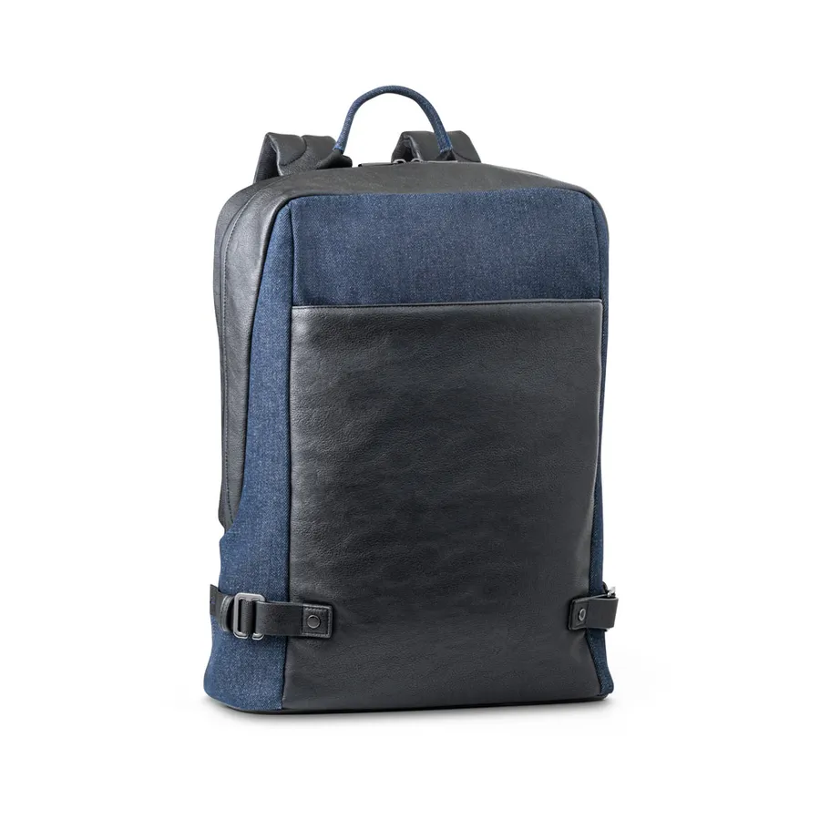 DIVERGENT BACKPACK I. 15,6 tuuman kannettavan tietokoneen reppu farkkua ja PU-muovia